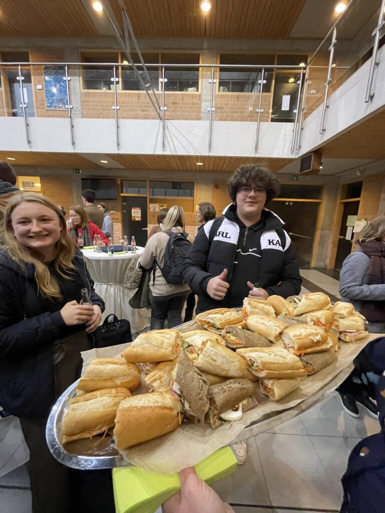 A big sandwich plate